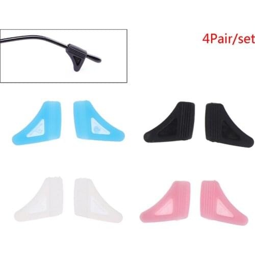 4 Pairs Anti Slip Ear Hook Eyeglasses Holder Eyewear Solid Colour Grip Temple Tip Holder For Children Sunglasses Reading Glasses