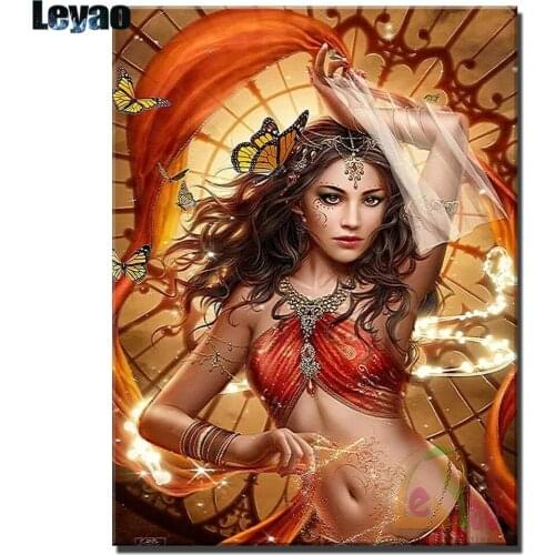 5D DIY Diamond painting Cross stitch Butterfly girl Full round Diamond embroidery girl full square 3D Diamond mosaic Sexy lady