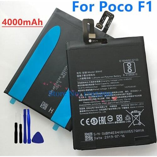 New High Qulity 4000mAh BM4E Battery For Xiaomi Pocophone F1 Poco F1 Battery + Tools