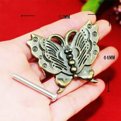 Antique Handle Single Hole Handle Zinc Alloy Screw Butterfly Drawer is The Home Handle Cabinet Handle,52*44mm