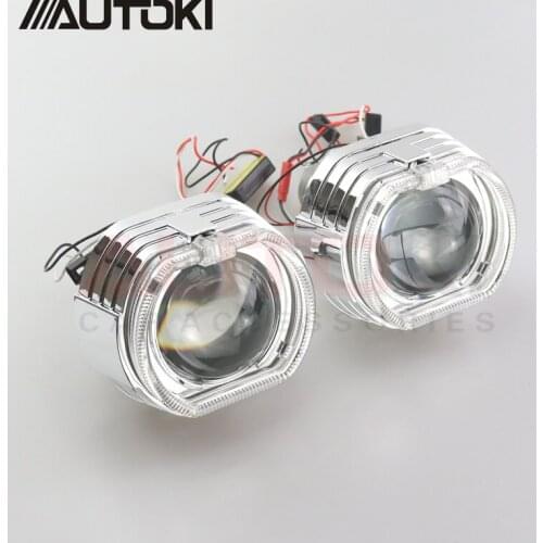 2017 Autoki New X5 LED Light Guide LED Daytime Running Light Shroud+Super Full Metal Bi-xenon Projector Lens Use H1 bulb