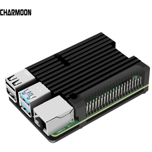 Raspberry Pi 4 Computer Model B Armor Aluminum Alloy Passive Cooling Case Compatible with Raspberry Pi 4 Model B Only