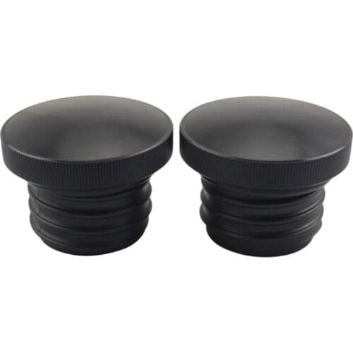 Black Gas Cap Set For Gas Tank Right Side Gas Cap Vented Left Non-Vented