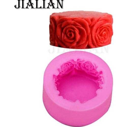 DIY Big rose soap Candle mold cooking tools fondant DIY cake silicone moulds chocolate baking decoration candy Resin craft T0755
