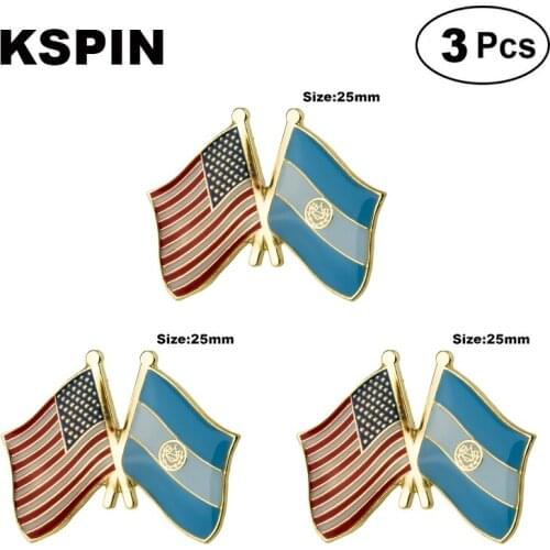 U.S.A & El Salvador Frendship Lapel Pin Brooches Pins Flag badge Brooch Badges