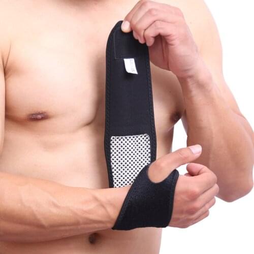 1 Pair Wrist Brace Support Posture Corrector Belt Strap Bandage Magnetic Self-Heating Tourmaline Belt Posture Correcteur