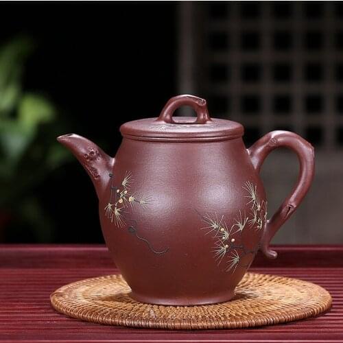 A pot of the yixing recommended pure manual ore travel harbinger purple clay pot teapot tea business gifts