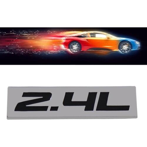Chrome Black 2.4L 2.4 L Engine for Fender Trunk Lid Emblem Decal Badge Sticker