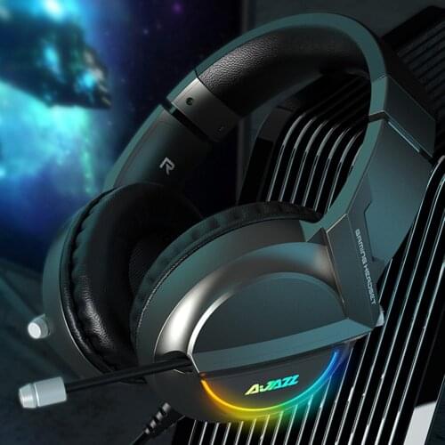 AX365 Gaming Headset 7.1 Channel Surround w/ Retractable MIC For PC Laptop Black 3.5mm