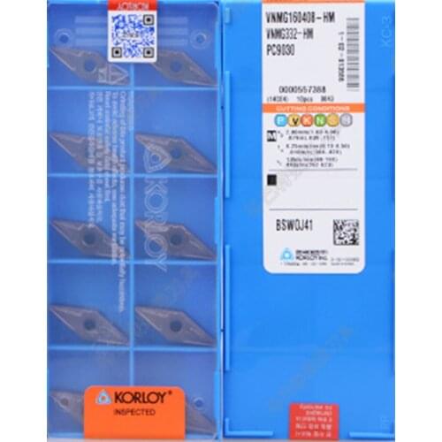 VNMG160404 VNMG160408 HM PC9030 10pcs/set KORLOY PC9030 Carbide insert Processing: stainless steel Free shipping