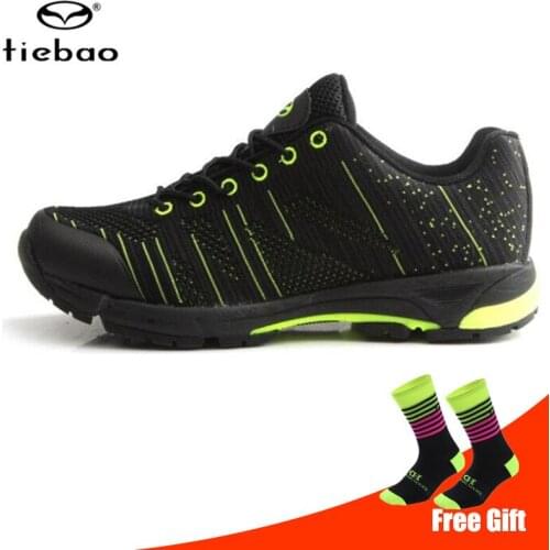Tiebao Leisure Cycling Sneakers Men Self-locking Breathable Sapatilha Ciclismo Mtb Mountain Bike Riding Soprt Bicycle Shoes