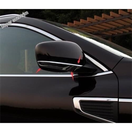 Lapetus Exterior Refit Kit Fit For Renault Kadjar 2016 - 2020 Chrome Rearview Mirror Strip Cover Trim / Protective Cover Kit