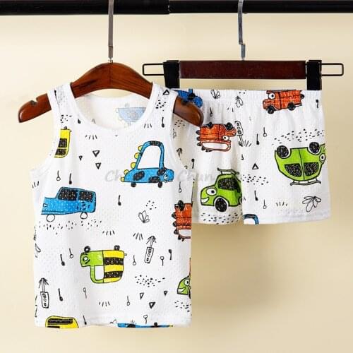 Sunflower Baby Clothes Outfit Car Print Teenager Clothes 2 To 9 Years Summer Clothes Girl Xxx Boys And Girls Summer Clothing Set