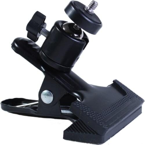 Mini Tripod Ball Head Ballhead Car Clamp Spherical Tripod head strong clip strong clamp for Flash Digital camera LED light