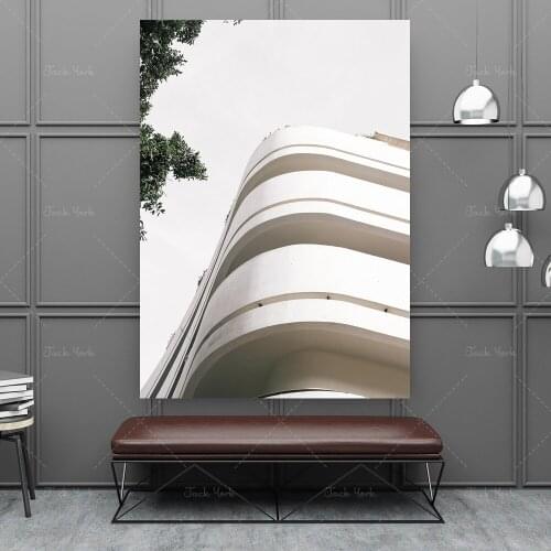 Printable wall art, bauhaus building print, Tel Aviv architecture, original wall prints, minimalist photography, Israel, modern