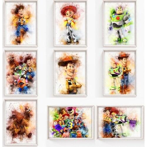 Disney Toy Story Poster and Print Canvas Art Paintings Nursery Room Wall Art Picture for Living Room Cuadros Home Decoration
