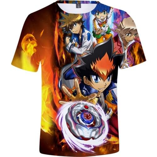 Casual Beyblade Burst Evolution 3D t shirt Popular Comfortable Summer T shirt New Short Sleeve girls boys t shirt Men Women Tees