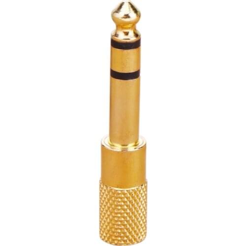 Gold Plated 6.35mm 1/4 inch Male to 3.5mm 1/8 inch Earphone Microphone Stereo Lengthen Audio Adapter Plug Connector