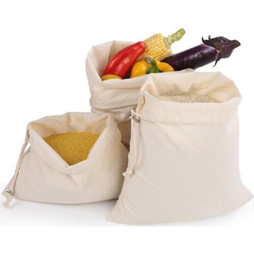 2PCS Reausable Ecological Bags Set for Fruit Vegetable Zero-waste Mesh Popular Cotton Eco friendly Biodegradable Products