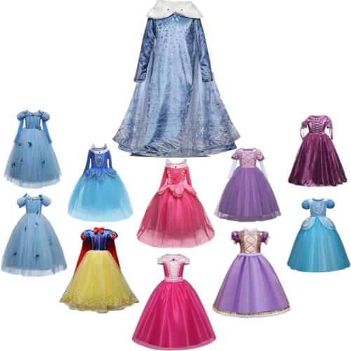 Christmas Cosplay Dress For Girls Princess Carnival Party Costume Fancy Kids Dress Up Children Halloween Disguise Clothing