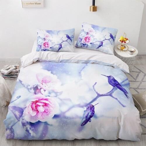 Simple Bedding Sets 3D Plant Flower Duvet Quilt Cover Set Comforter Bed Linen Pillowcase King Queen Full Double Home Texitle