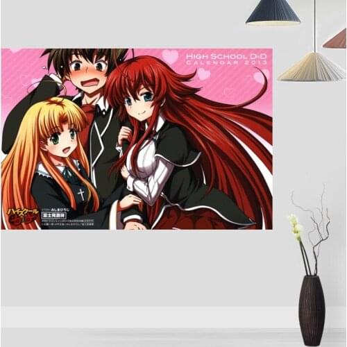Modern Picture High School DxD Poster Paintings For Living Room Wall Art Silk Fabric Cloth Decoration Poster For Children Gift
