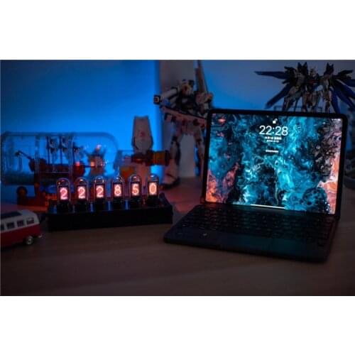 Modern Digital IPS NIXIE CLOCK EleksTube 135x240 Pixels Large Display DIY Christmas Gift Ref Nixie Clock