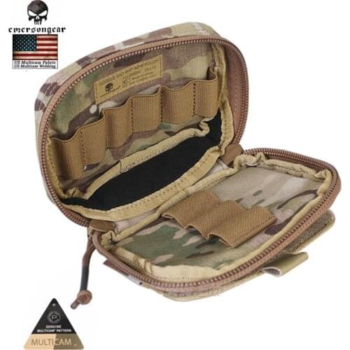 Emersongear Tactical Pouch ADMIN Multi-purpose Map Bag Military Army MOLLE Combat Gear EM8506C MC Genuine Multicam Fabric