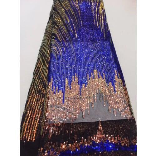 Wedding lace fabric, the latest sequined organza lace fabric, embroidered lace material Nigerian dress ZX3383