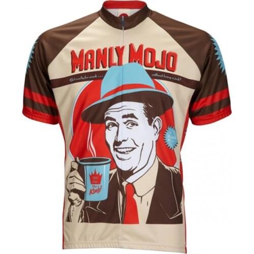 Manly Mojo Cycling Jersey Short Sleeve Summer Retro Maillot Ciclismo Bike Wear Clothing Cajasur