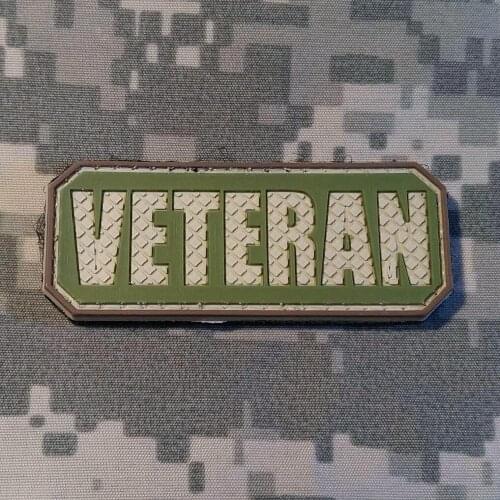 Veteran Hat Tag PVC Rubber Patch Tactical Gear Patch badge