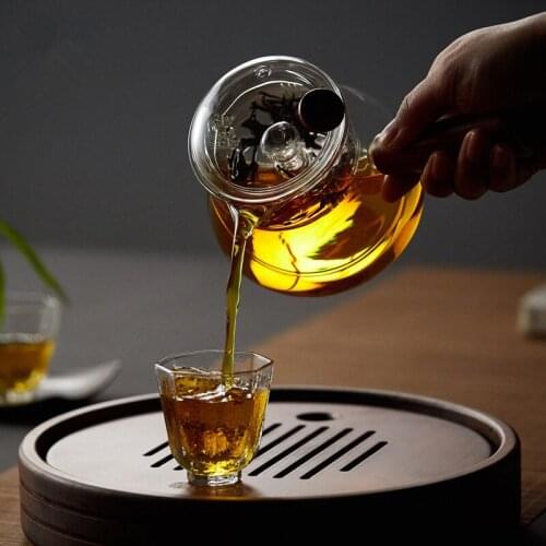 High Quality Borosilicate Glass Teapot Green Tea Heat Resistant Tea Kettle Creative Coffee Pot Sets With Infuser Strainer