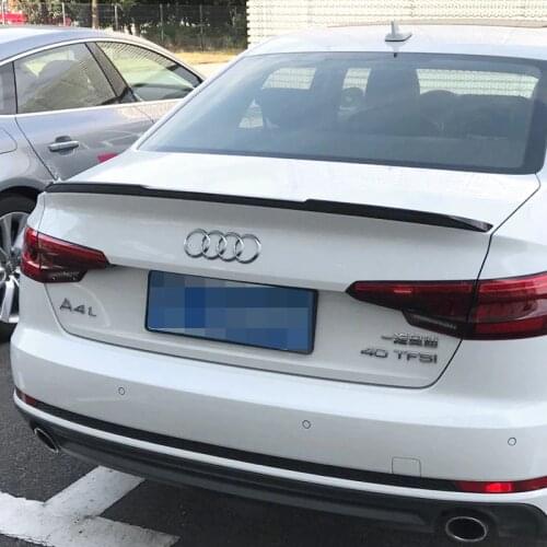 MONTFORD High Quality ABS Plastic Unpainted Rear Roof Spoiler Tail Trunk Boot Lip Wing 1Pcs Car Styling For Audi A4 B9 2017