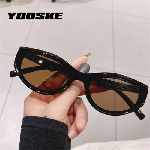 YOOSKE Brand Vintage Women Sunglasses Retro Ladies Cat Eye Sun Glasses UV Protection Outdoor Shades Eyewear