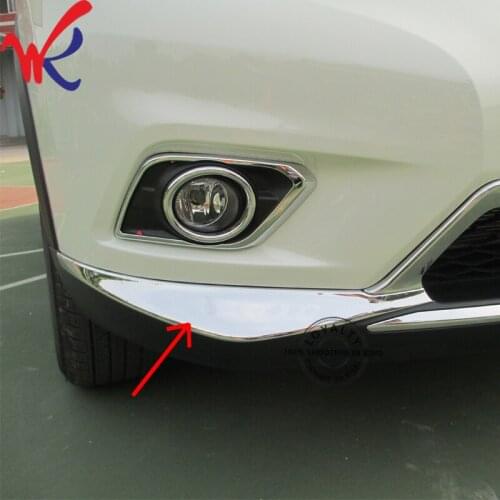 Loyalty for Nissan X-trail 2014 2015 2016 Front Bumper Corner Protection Cover Trim ABS Chrome Car Styling Auto Accessories