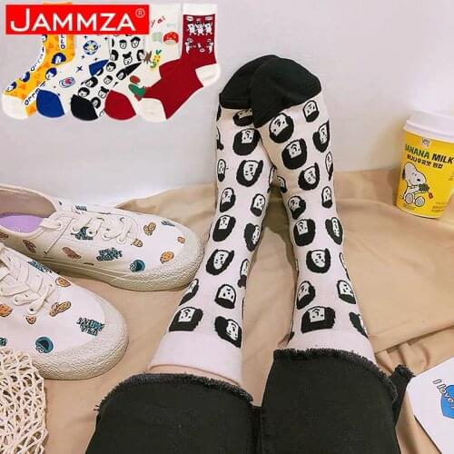 Women New Korea Wild Fashion Socks Cute Harajuku Colorful Cartoon Pattern Funny Cotton Vintage Meias for Mori Girl Casual Style