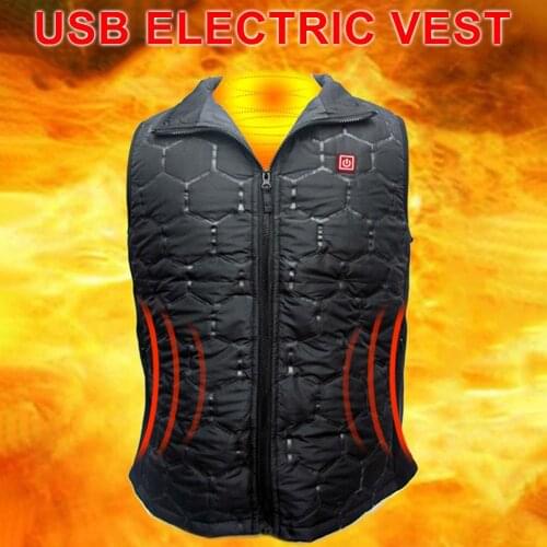 Electric Heated Vest Men Women Heating Waistcoat Thermal Warm Clothing Usb Heated Outdoor Vest Winter Heated Jacket Rapid Heat