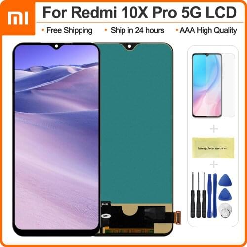 100% Tested New For Xiaomi Redmi 10X 5G / Redmi 10X Pro 5G LCD Display Touch Screen Digitizer Assembly Replacement parts