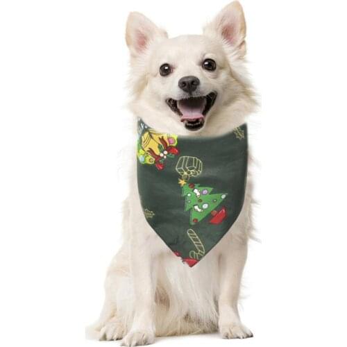 1/2PCS Christmas Pet Bandana Lovely Pet Bib Triangle Bandana Bib Pet Ties Collar for Dogs Cats Christmas Costume Accessories