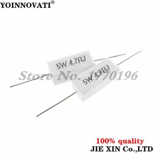 10PCS 5W 4.7R 4.7 ohm Cement Resistor 5w4.7ohm 5w 4.7ohm