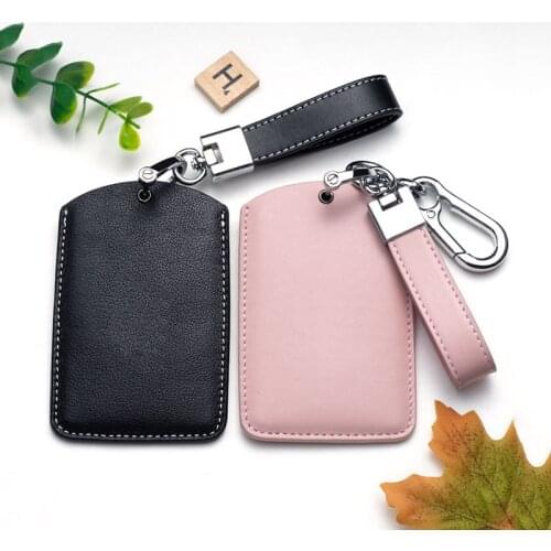 2021 Leather Car Key Case Cover for Tesla Model X Model S Model 3 Remote Fob Key Shell Case Cover Holder Protect 2017 2018 2019