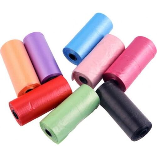 4 10 15 Rolls/Pack 225pcs Pet Dog Garbage Clean-up Bag PE Puppy Cat Poop Cleaning Bag For Pet Outdoor Waste Poop Pick Up Bags