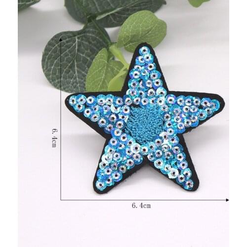 50pcs/lot Star Embroidery Patches Letters Clothing Decoration Accessories Diy Iron Heat Transfer Applique Patches for Clothing