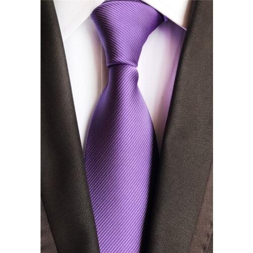 8cm Lavender Purple Ties High Quality Woven Necktie