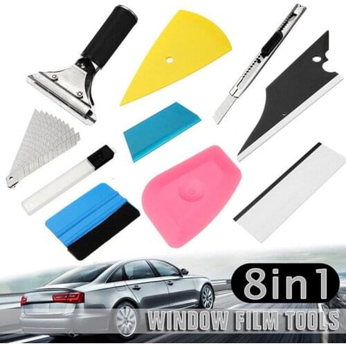 8 In 1 Car Auto Window Tint Tool Kit Vinyl Film Tinting Squeegee Scraper Applicator Car Accessories