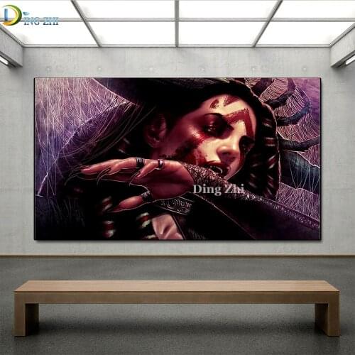5D Diy Diamond Painting Cross Stitch Full Square/Round Diamond Embroidery The Vampire Woman Poster Mosaic Handmade Home Decor
