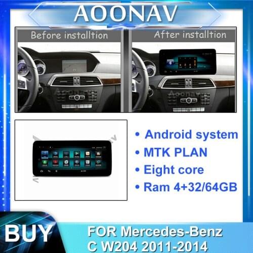 2din android car radio multimedia player autoradio for-Mercedes-Benz C W204 2011-2014 car touch screen GPS navigation head unit