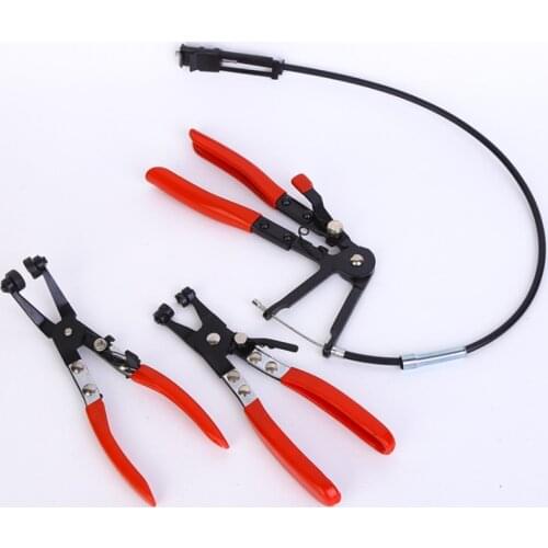 Auto Vehicle Water Oil Hose Clamp Pliers Tube Bundle Clamp Cable Type Flexible Wire Long Reach Hose Clamp Pliers Car Removal Too