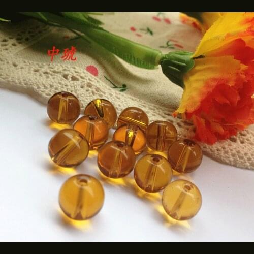 Free shipping 500g/lot amber color crystal beads scattered bead curtain glass bead diy manual weaving beads 4mm-16mm