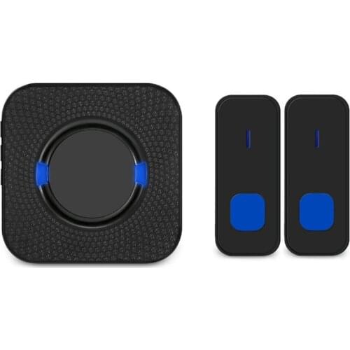 Wireless Doorbell Kit Plug In Wireless Cordless Waterproof Door Bell Chime Kit LED visual alerts Home Office 300M wireless range